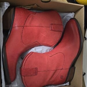 Born Red Ankle Boots